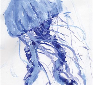 AH127 - Blue Jellyfish - 12x18 Discount