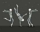 BRO335 - Dancing Skeletons II - 16x12 Hot on Sale