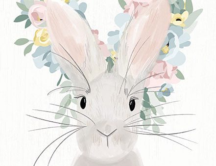 BRO326 - Floral Rabbit - 12x16 For Sale