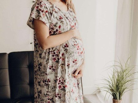 Floral Labor & Delivery Gown Fashion