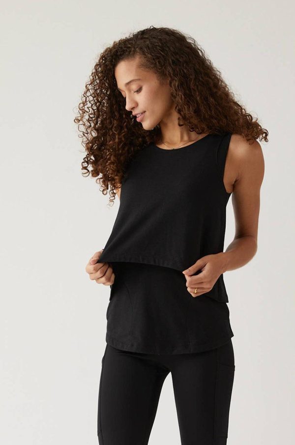 Hero - Double Layer Hands-Free Nursing & Pumping Top | Black Fashion