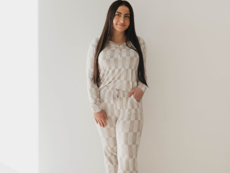 Smile Checkerboard | Women s Bamboo Pajamas For Discount