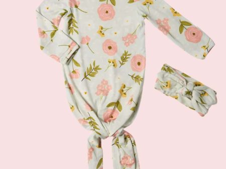 Carnation | Knotted Baby Gown Set Online now