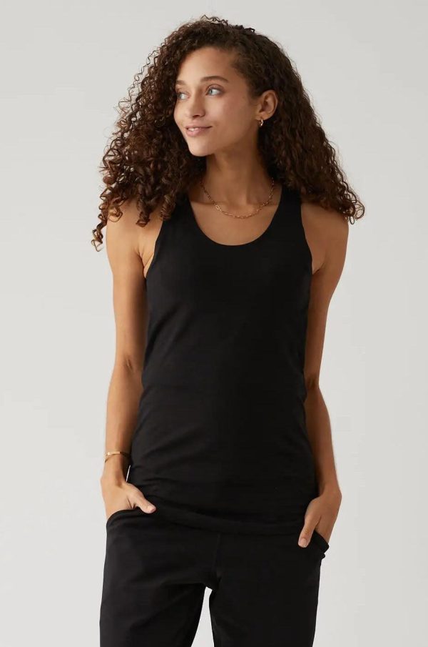 Back Snap Hands Free Nursing & Pumping Top in Onyx For Sale