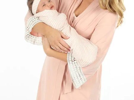 Grace Maternity & Nursing Nightgown Set | Pink Discount