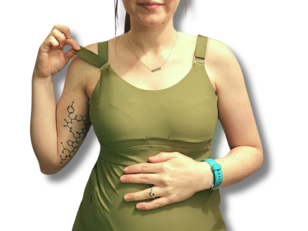 Journey Hands Free Pumping Tank (Olive) Hot on Sale