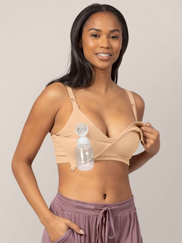 Signature Sublime® Contour Hands-Free Pumping & Nursing Bra | Beige Sale