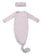 Harbor Mist Knotted Newborn Gown Set Sale