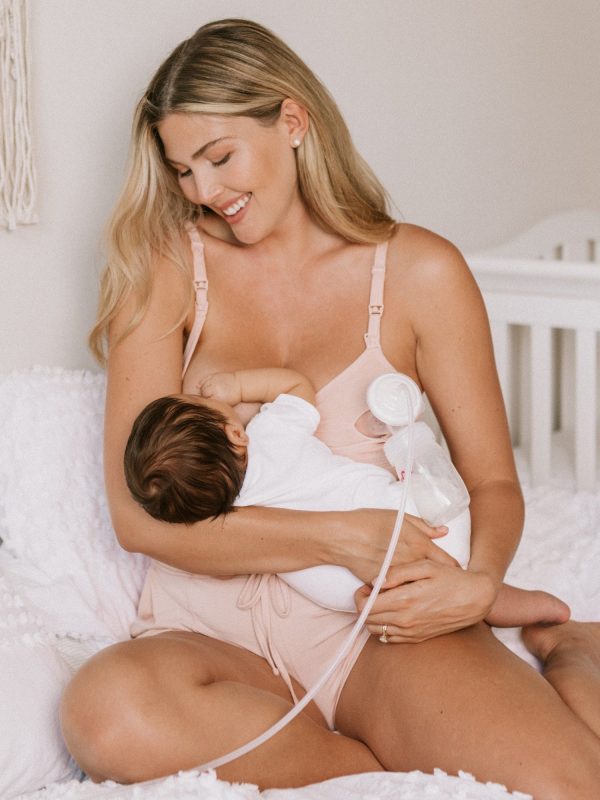 Sublime® Hands-Free Pumping & Nursing Bra | Pink Heather on Sale