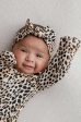 Leopard Newborn Knotted Gown Set For Cheap