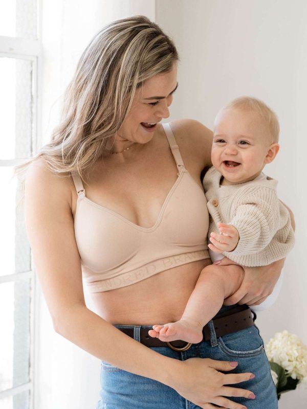 Signature Sublime® Contour Hands-Free Pumping & Nursing Bra | Beige Sale