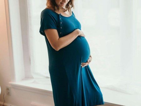 Blue Labor & Delivery Gown Online now