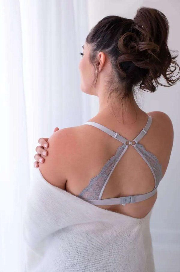 Lace Nursing Bralette in French Gray Fashion