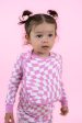 BUBBLEGUM WAVY CHECKERS DREAM BABY BIB Discount