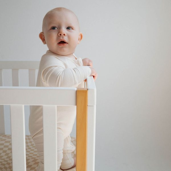 Ivory Ribbed | Bamboo Zip Romper Sale