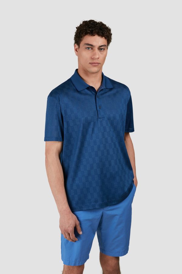 Paul & Shark - Polo manches courtes de coton Jacquard Online Sale