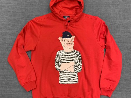 Paul & Shark - Hoodie L année du Cochon (disponible en rouge, blanc, marine) Discount