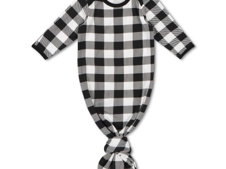 Black and White Plaid Gown Discount