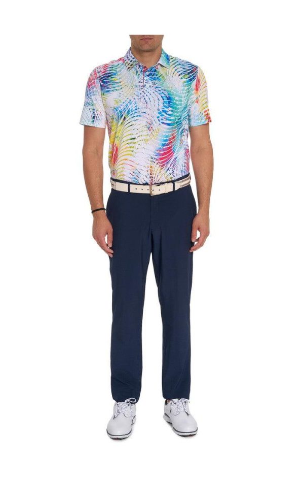 Robert Graham - Polo manches courtes performance Color Me Wild For Discount