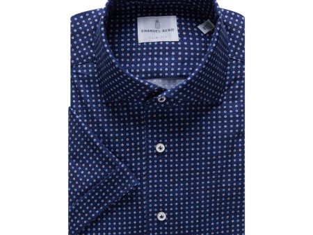 Emanuel Berg - Pablo - Chemise manches courtes Premium Jersey Knit - Modern Fit - Marine Online Hot Sale