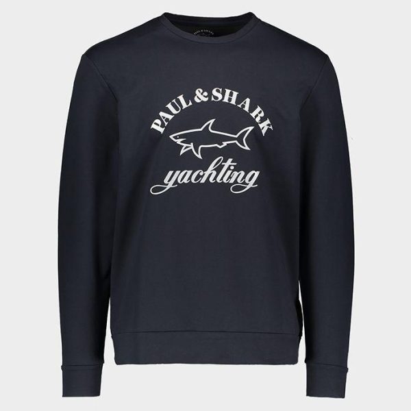 Paul & Shark - Chandail col rond logo réflecteur (disponible en 2 couleurs) on Sale