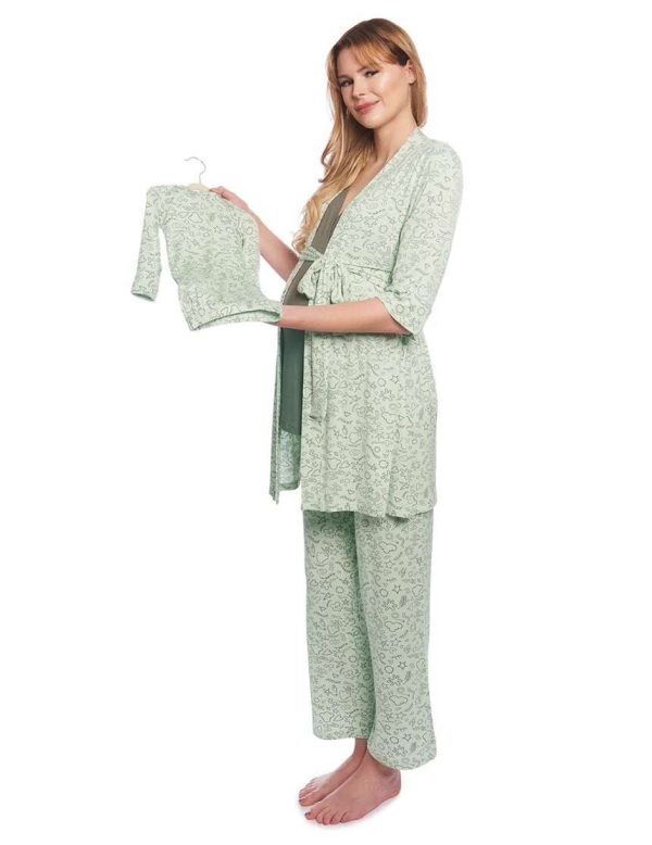 Sage Doodle Analise 5-Piece PJ & Baby Set Online