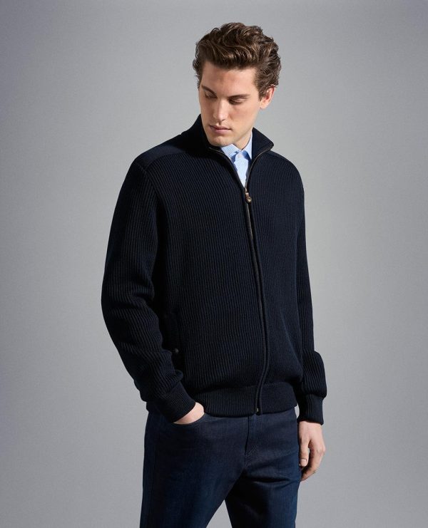 Paul & Shark - Cardigan zip de laine doublé Fashion