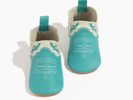 Turquoise Cowboy Chelsea Boot Baby Shoe For Sale