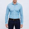 Emanuel Berg - Byron - Chemise manches longues à motifs Albini 4Flex - Modern Fit - Turquoise Online Sale