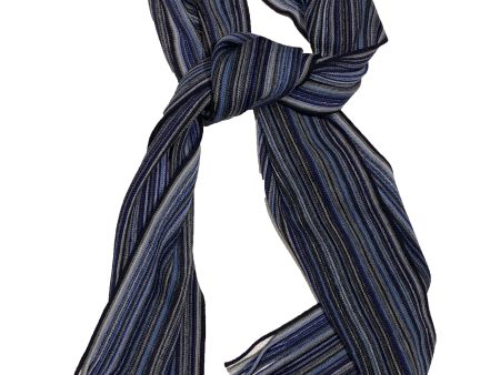 Hemley - Foulard rayé de tricot de laine Online Sale