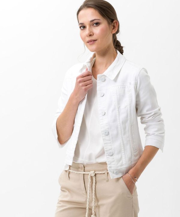 BRAX - Miami - Blouson de jeans extensible - Blanc Online Hot Sale