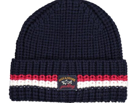 Paul & Shark - Tuque de laine bordure rayée Sale