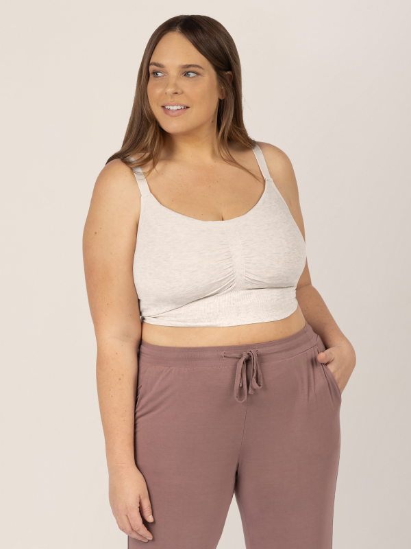 Sublime® Bamboo Hands-Free Pumping Lounge & Sleep Bra | Oatmeal Heather Online now