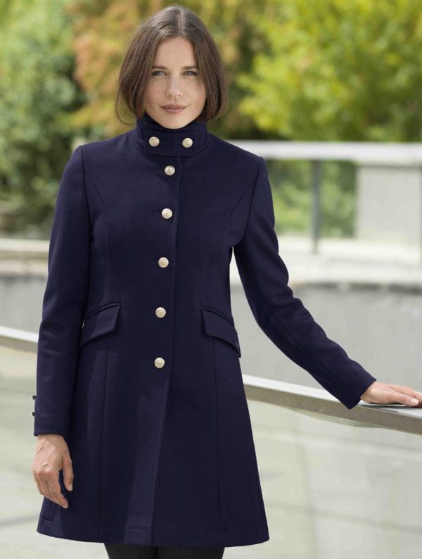 Dalmard Marine - Brighton Cachemire - Manteau long pour femme Supply