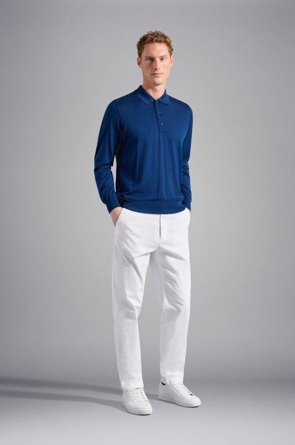 Paul & Shark - Col polo de laine mérinos extra fine Summer Wool Online Hot Sale