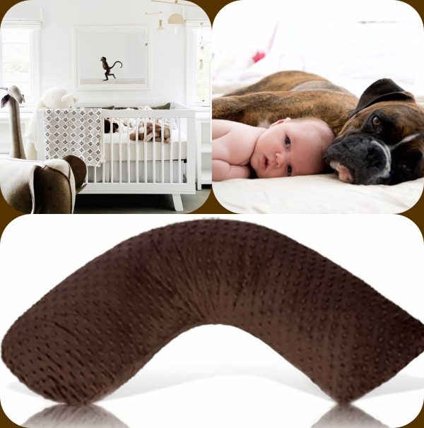 Luna Lullaby Nursing Pillow - Chocolate Dot Fashion