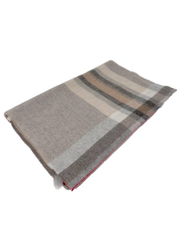 Hemley - Foulard à carreaux de cachemire - Beige Multi on Sale