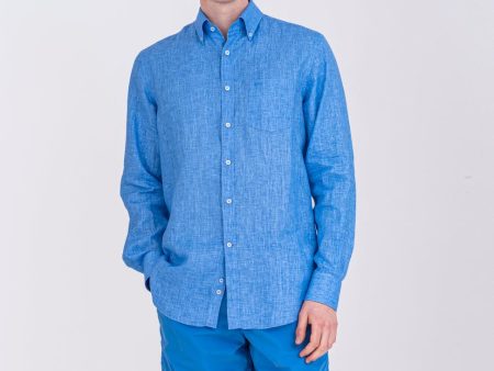 Paul & Shark - Chemise unie de lin manches longues (plusieurs couleurs disponibles) on Sale