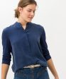 BRAX - Clarissa - Blouse de viscose à col mao Online