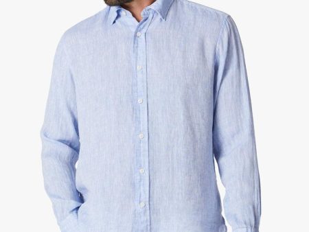 34 Heritage - Linen Chambray Shirt Hawaiian Ocean For Sale