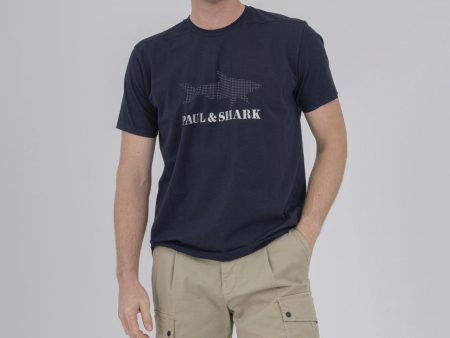 Paul & Shark - T-shirt Logo Paul & Shark Réfléchissant Sale