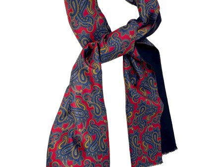 Hemley - Foulard paisley de soie et laine réversible Hot on Sale