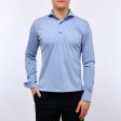 Emanuel Berg - Polo manches longues Premium Jersey Knit - Modern Fit - Bleu Supply