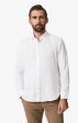 34 Heritage - Linen Chambray Shirt Bright White Sale