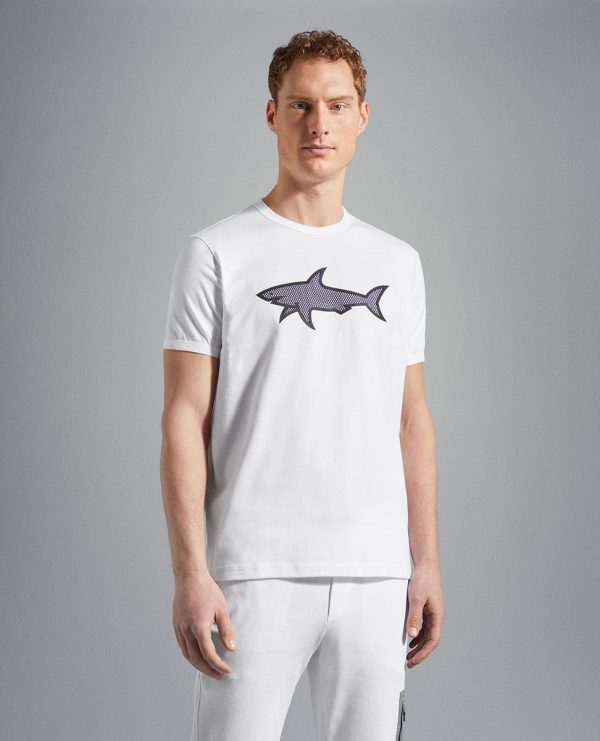 Paul & Shark - T-shirt de coton avec requin Fashion