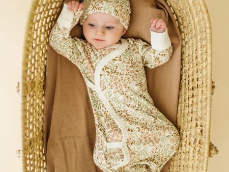 Organic Kimono Knotted Sleep Gown - Gardenia Online Hot Sale