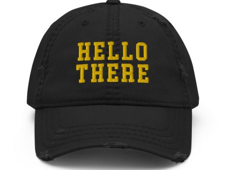 Hello There Distressed Hat Discount