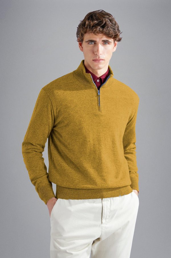 Paul & Shark - Chandail col zip de laine RE-WOOL Supply