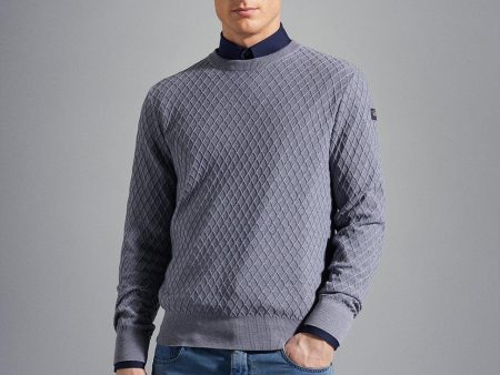 Paul & Shark - Col rond tricot de coton Fresco à lozange Online Hot Sale