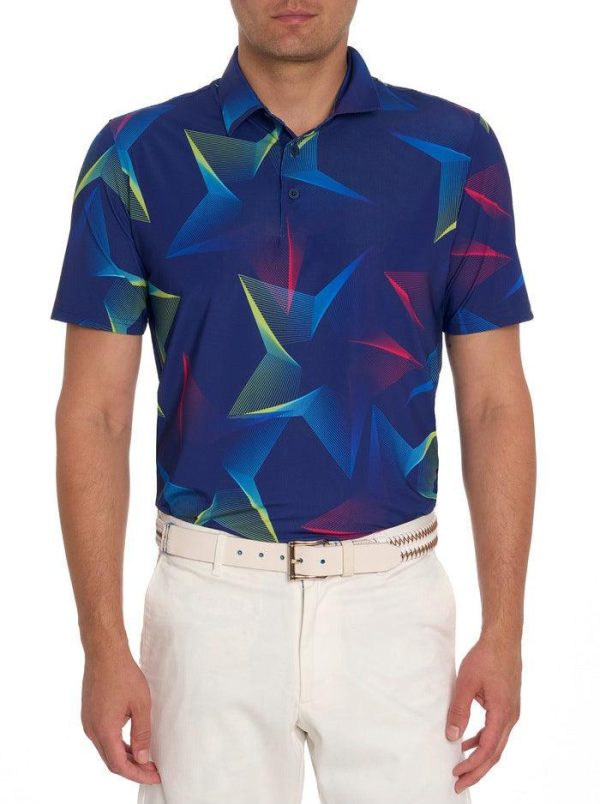 Robert Graham - Polo manches courtes performance Geo Star Online Hot Sale